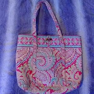 Vera Bradley Tote Bag with Tortoise Shell clasp
